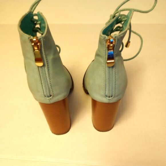 - Love Athena high heel open toe lace up ankle boots - Picture 6 of 10